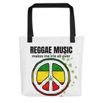 Reggae Music Makes Me Irie All Over Tote bag - JOIYI