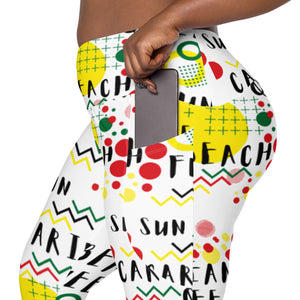 
                  
                    Caribbean Queen Crossover Leggings with Pockets - JOIYI
                  
                