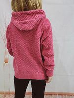 Joiyi Hooded Sweater with Long Sleeves and Drawstring - JOIYI