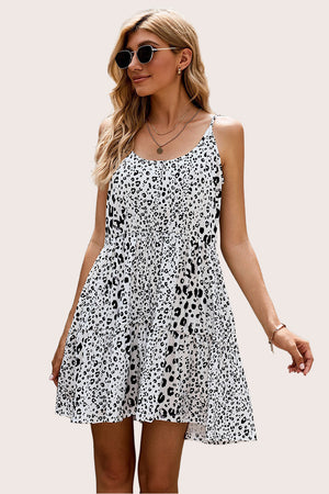 
                  
                    Tiered Leopard Babydoll Dress - JOIYI 
                  
                