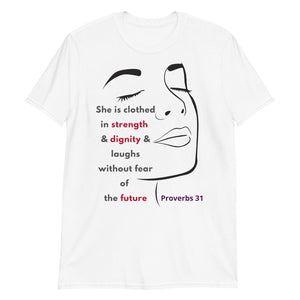 
                  
                    She is clothed in strength Short-Sleeve Unisex T-Shirt - JOIYI 
                  
                