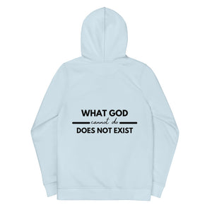 
                  
                    What God Cannot Do, Does Not Exist Women's eco fitted hoodie - JOIYI 
                  
                